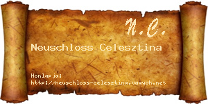 Neuschloss Celesztina névjegykártya